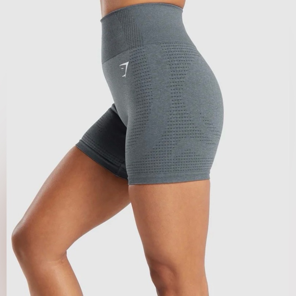 Gymshark Seamless High-Waist Charcoal Bike Shorts